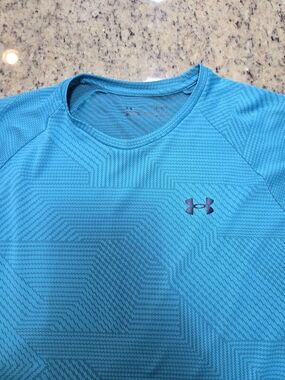 Under Armour Men’s HeatGear Long Sleeve Compression Shirt Blue Large